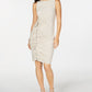 INC International Concepts Women's Side Ruffle Sheath Dress Brown Size Petite XL