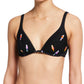 Kate Spade New York Women's Flock Party Underwire Bralette Top Black Size L