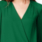INC International Concepts Women's Surplice Wrap Blouse Green Size Medium