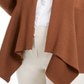JM Collection Women's Ribbed Handkerchief Hem Cardigan Brown Size X-Small
