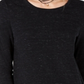 Style & Co Women's Flecked Crewneck Top Black Size Petite Medium