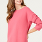 Style & Co Women's Ribbed Boatneck Sweater Pink Size Medium