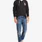 Ralph Lauren Men's Cotton Sweatshirt Hoodie Black Size Small