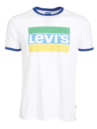 Levi's Men's Teesdale Logo T-Shirt White Size Medium