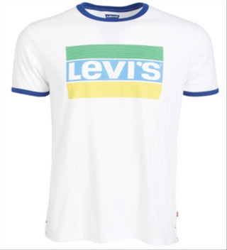 Levi's Men's Teesdale Logo T-Shirt White Size Medium