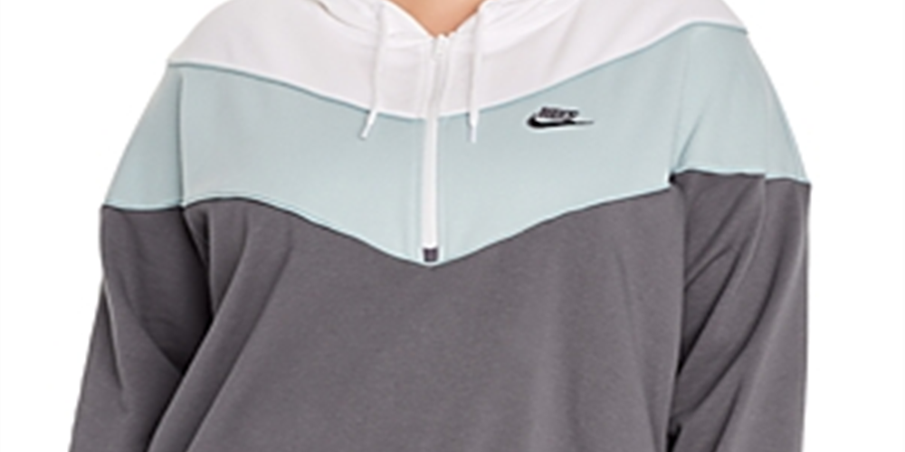 Nike Women's Color Block Hoodie Gray Size 3X