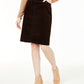 Charter Club Women's Petite Corduroy Tummy-Control Skirt  Black Size 6 P