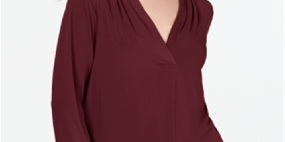 Charter Club Women's 3/4-Sleeve Top  Red Size XL