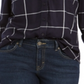 Style & Co Women's Cotton Tab Sleeve Plaid Shirt Blue Size Petite XL