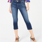 INC Women's Finity Stretch Cropped Jeans in Curvy  Blue Size 6