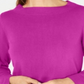 Karen Scott Women's Bateau-Neck Long-Sleeve Sweater Raspberry Purple Size Medium