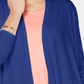Karen Scott Women's Open Front Cardigan Blue Size -Petite XL