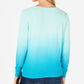 Charter Club Women's Ombre Cardigan Turquoise Stone Blue Size Small