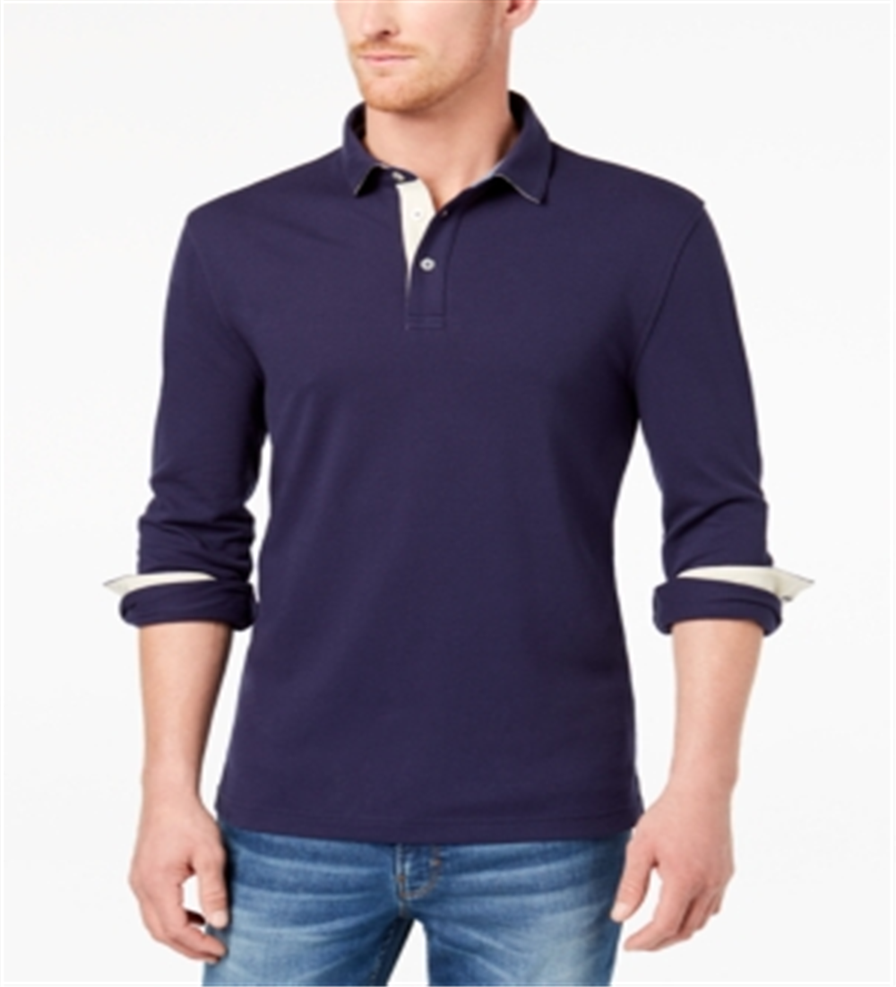 Club Room Men's Knit Performance Polo Blue Size XXL