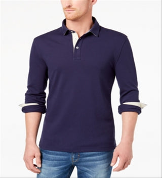 Club Room Men's Knit Performance Polo Blue Size XXL