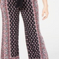 INC International Concepts Women's Printed Tie Waist Pants Black Size Petite S