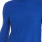 Charter Club Women's Mixed-Stitch Mock Neck Sweater Blue Size XL