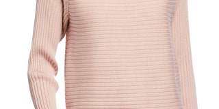 Eileen Fisher Women's Wool Funnel-Neck Sweater Pink Size PL