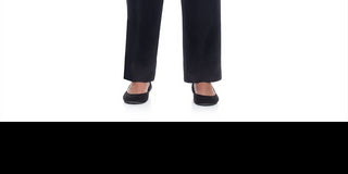 Alfred Dunner Women's  Classics Denim Pull-on Straight-Leg Pants Black Size 18 S