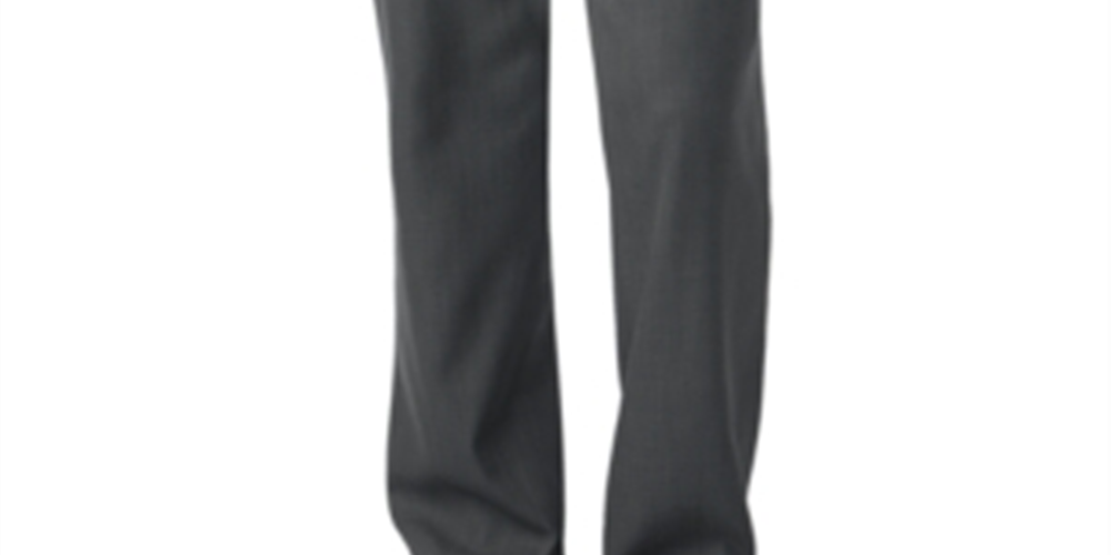 Perry Ellis Men's Portfolio Classic Fit Flat Front Sharkskin  Dress Pants Black Size 36X32