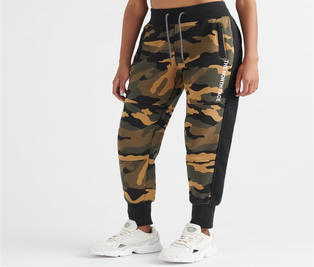 The North Face Women's Sweatpants Fitness Running Camo Green  Size Large