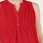 Charter Club Women's Petite Pintucked Top Risky Red Size Petite M