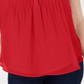 Charter Club Women's Petite Pintucked Top Risky Red Size Petite M