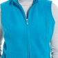 Karen Scott Women's Sport Zip-up Zeroproof Fleece Vest Crystal Teal Blue Size Small