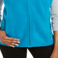 Karen Scott Women's Sport Zip-up Zeroproof Fleece Vest Crystal Teal Blue Size Small