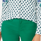 Charter Club Women's Floral Print Sparkle Cardigan Green Size XS