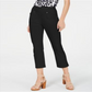 INC Women's Petite Cropped Skinny Pants  Deep Black  Size 12 P