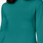 Karen Scott Women's Long Sleeve Mock Neck Cotton Top Green Size Petite L