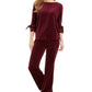 Charter Club Women's Velour Pants Purple Size Petite XL