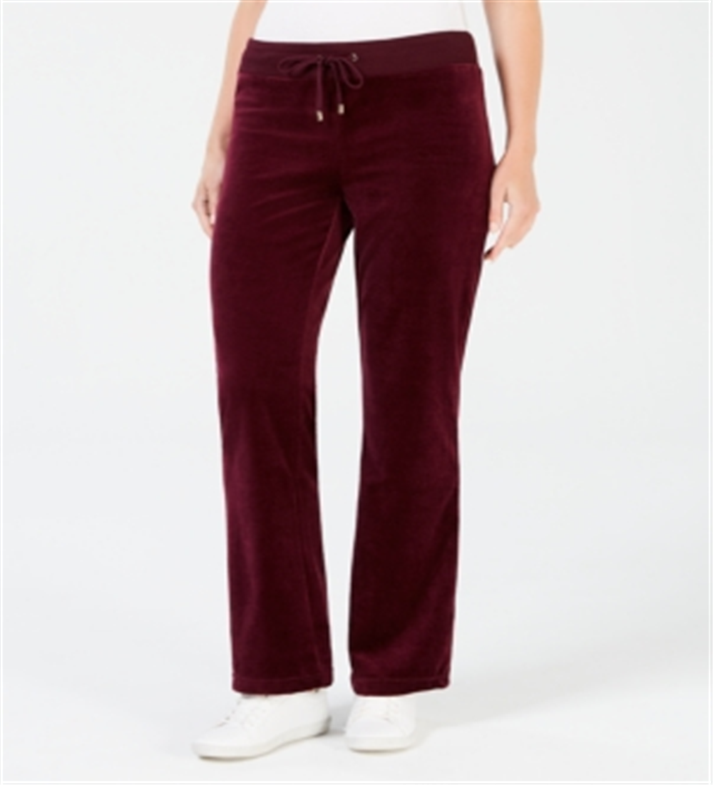 Charter Club Women's Velour Pants Purple Size Petite XL