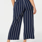 Charter Club Women's Plus Striped Pull on Pants Blue Size 0X