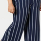 Charter Club Women's Plus Striped Pull on Pants Blue Size 0X