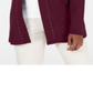 Karen Scott Women's Cotton Studded Open Front Cardigan Red Size Medium