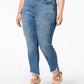 Seven7 Trendy Women's Slant Hem Jeans Blue Size 20W