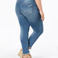 Seven7 Trendy Women's Slant Hem Jeans Blue Size 20W