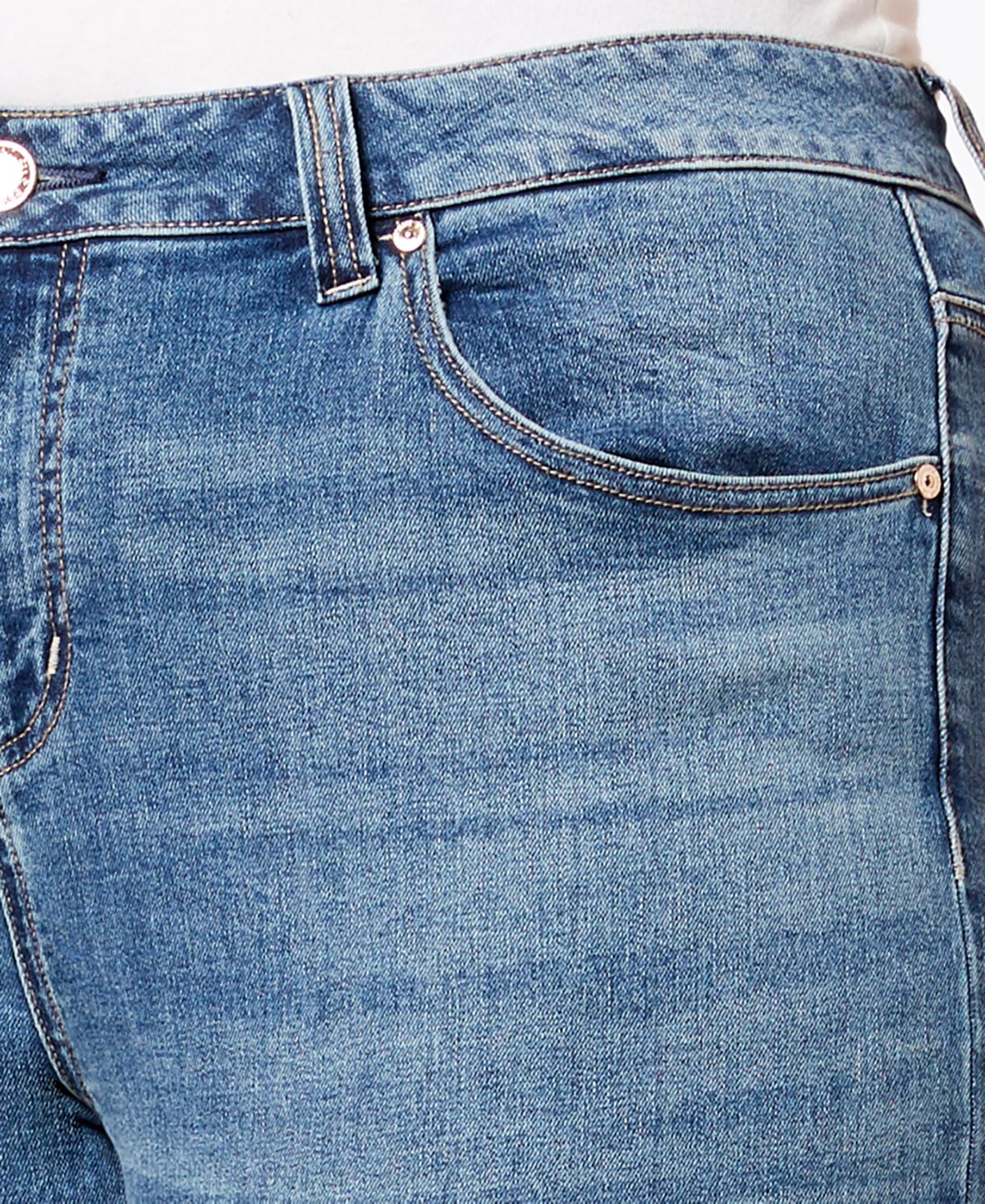 Seven7 Trendy Women's Slant Hem Jeans Blue Size 20W
