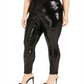 INC International Concepts Women's Plus Sequin Pull on Pants Black  Size 4X