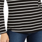 Charter Club Women's Striped Top Black Size Petite S