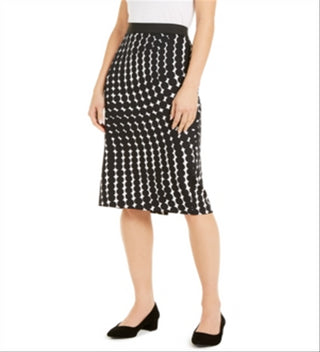 Alfani Women's Printed Scuba Pencil Skirt Black Size XX-Large
