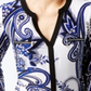 INC International Concepts Women's Printed Long Sleeve V Neck Top White Size Large