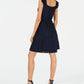 Monteau Women's Lace Fit & Flare Dress Blue Size Petite Large