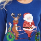 Karen Scott Women's Holiday Bicycle Sweater Blue Size 2XL