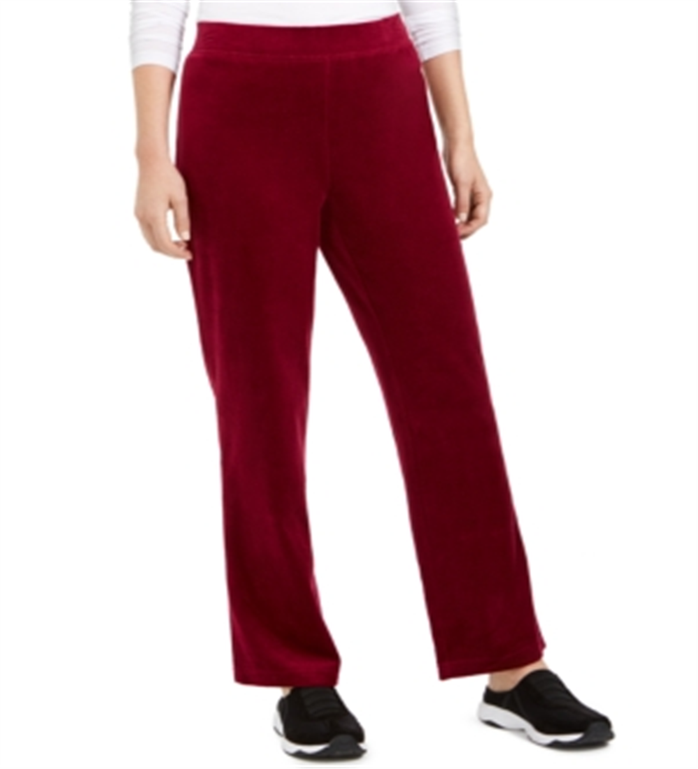 Karen Scott Women's Velour Pull on Pants Purple- Size PP