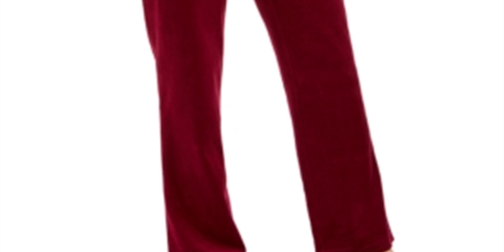 Karen Scott Women's Velour Pull on Pants Purple- Size PP