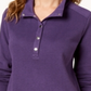 Karen Scott Women's Stand Collar Snap Front Top Purple Size Petite XL