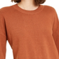 Bar III Women's Contrast Cuff Crewneck Sweater Orange Size XX-Large